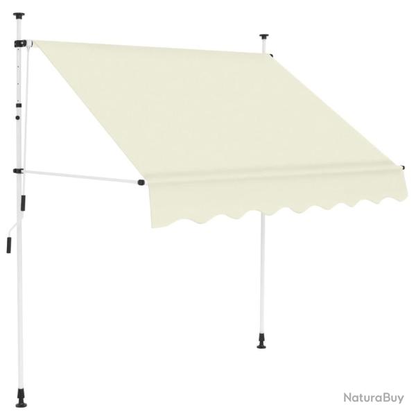 Auvent manuel r�tractable 150 cm Cr�me