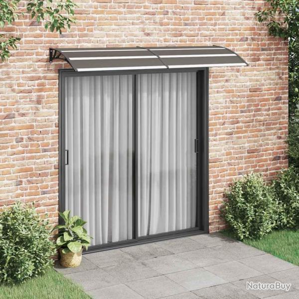Auvent de porte Noir 240x75 cm PC