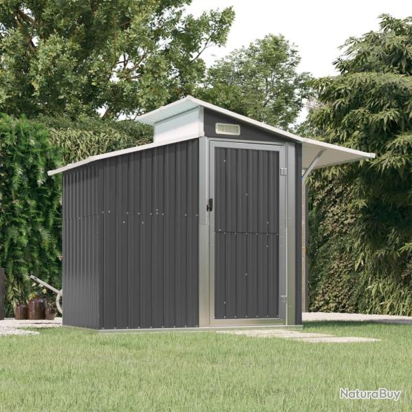 Abri de jardin Anthracite 270x130x208,5 cm Acier galvanis� alsavelo