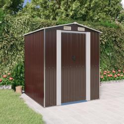 Abri de jardin Marron fonc&eacute; 192x191x223 cm Acier galvanis&eacute;