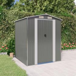 Abri de jardin Gris clair 192x191x223 cm Acier galvanis&eacute;