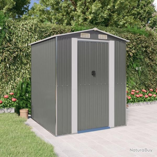 Abri de jardin Gris clair 192x191x223 cm Acier galvanis�