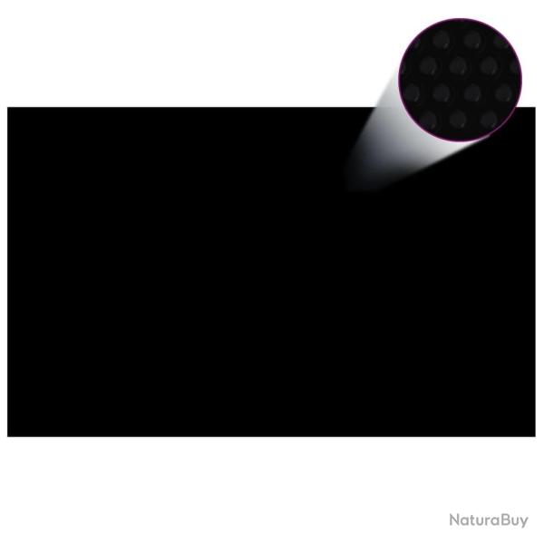 Couverture de piscine rectangulaire 800x500 cm PE Noir