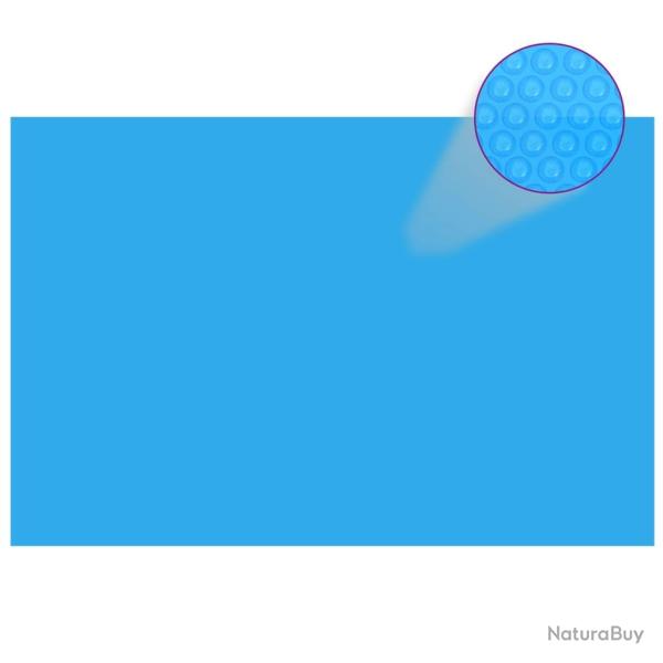 Couverture de piscine rectangulaire 600x400 cm PE Bleu