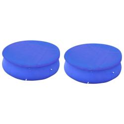 Couvertures de piscines rondes hors sol de 360-367 cm 2 pcs