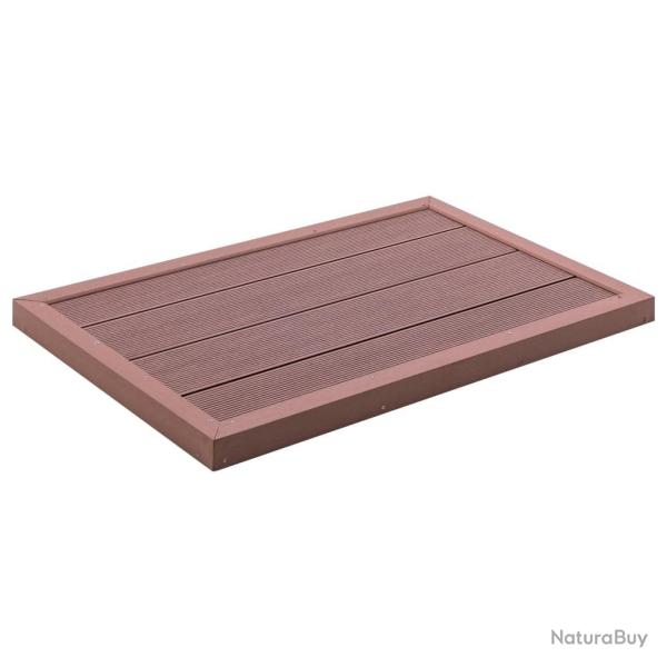 lment de plancher pour douche solaire Marron 101x63x5,5cm WPC alsavelo