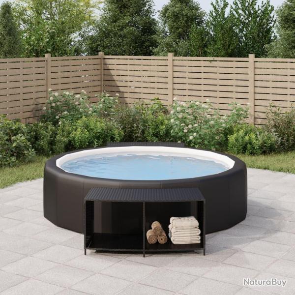 �tag�res de rangement 2 pcs noir r�sine tress�e