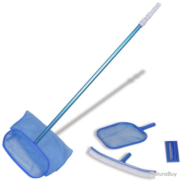 Kit entretien Piscine avec Manche T�l�scopique et Brosse