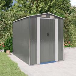 Abri de jardin Gris clair 192x274x223 cm Acier galvanis&eacute;
