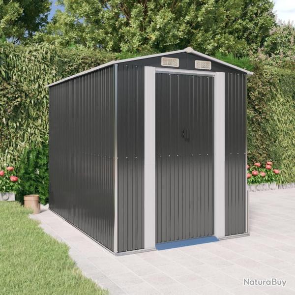 Abri de jardin Anthracite 192x274x223 cm Acier galvanis�