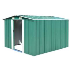 Abri de jardin 257x298x178 cm M&eacute;tal Vert
