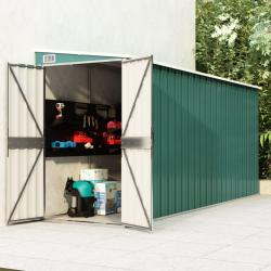 Abri de jardin mural Vert 118x382x178 cm Acier galvanis&eacute;