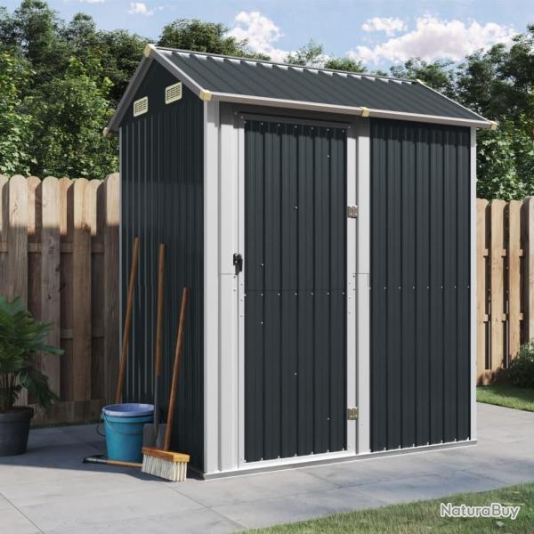 Abri de jardin anthracite 192x152,5x237 cm acier galvanis�