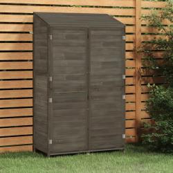 Remise de jardin Anthracite 102x52x174,5cm Bois de sapin solide alsavelo