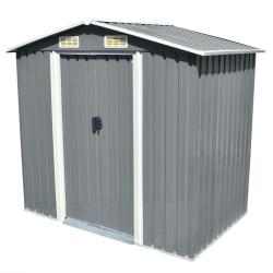 Abri de stockage pour jardin M&eacute;tal Gris 204 x 132 x 186 cm