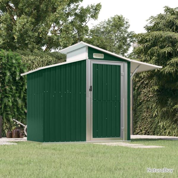 Abri de Jardin Vert 270x130x208,5 cm Acier Galvanis�