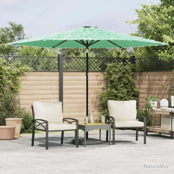 Parasol de jardin avec m�t en acier vert 288x288x225 cm