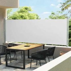 Auvent lat&eacute;ral r&eacute;tractable de patio 600x160 cm cr&egrave;me