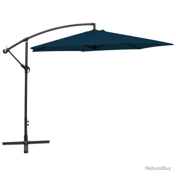 Parasol de jardin en porte-�-faux 3 m bleu