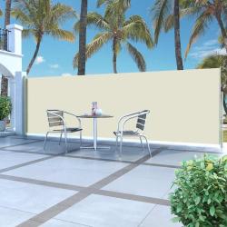 Auvent lat&eacute;ral r&eacute;tractable 160 x 500 cm Cr&egrave;me