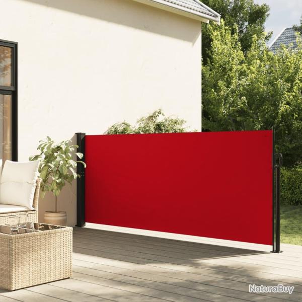 Auvent latral rtractable rouge 140x600 cm alsavelo