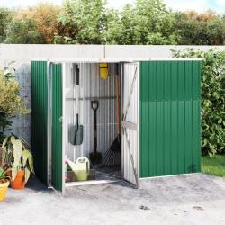 Abri &agrave; outils de jardin Vert 225x89x161 cm Acier galvanis&eacute;