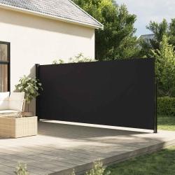 Auvent lat&eacute;ral r&eacute;tractable noir 160x500 cm