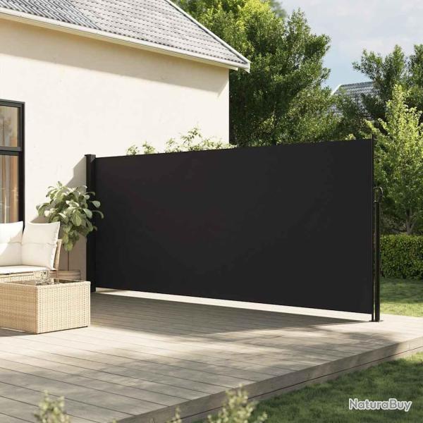 Auvent latral rtractable noir 160x500 cm alsavelo