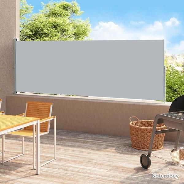 Auvent lat�ral r�tractable de patio 180x500 cm Gris