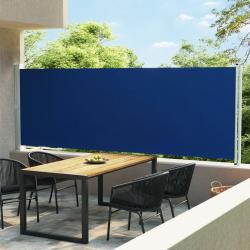Auvent lat&eacute;ral r&eacute;tractable de patio 600x160 cm bleu