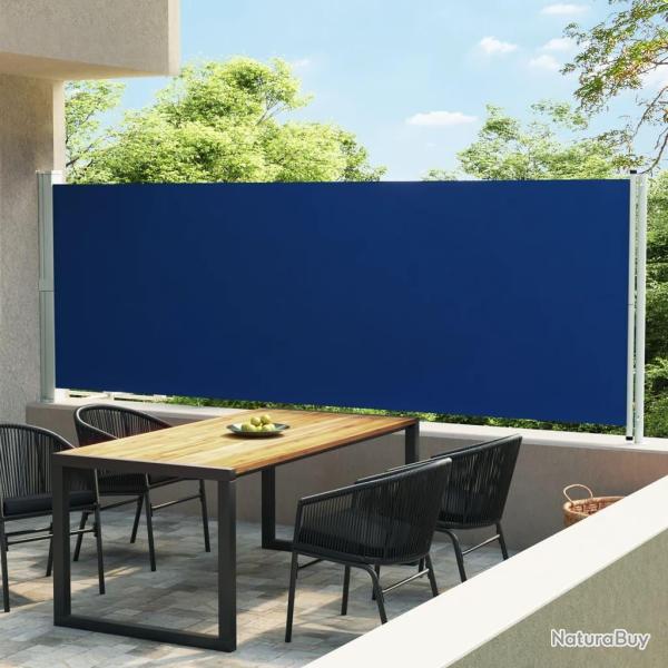 Auvent lat�ral r�tractable de patio 600x160 cm bleu