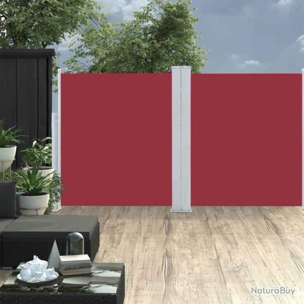 Auvent latral rtractable Rouge 140x600 cm alsavelo