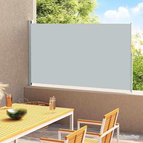Auvent latral rtractable de patio 180x300 cm Gris alsavelo