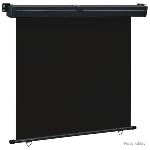 Auvent latral de balcon 175x250 cm noir alsavelo