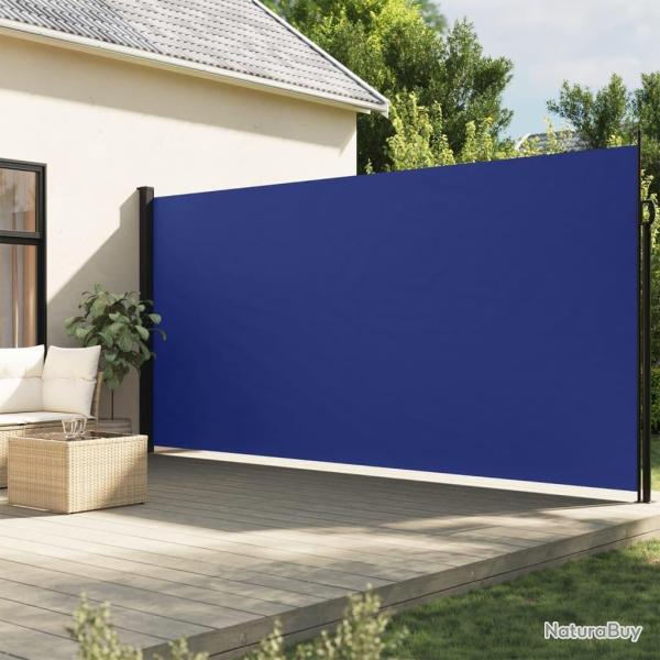 Auvent latral rtractable bleu 200x600 cm alsavelo