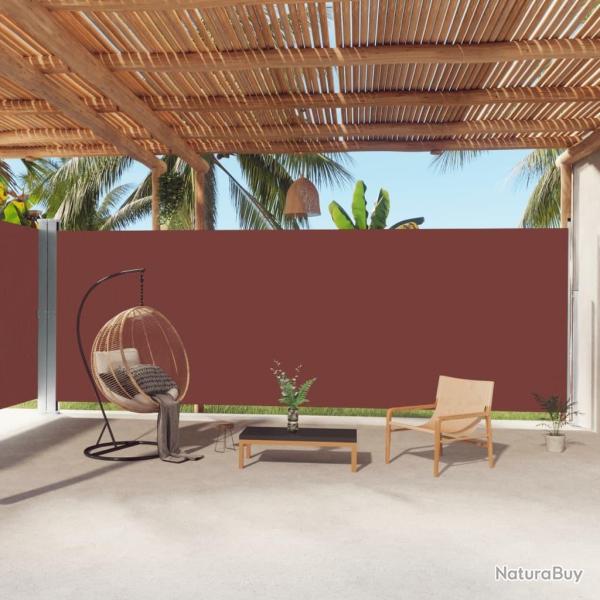 Auvent lat�ral r�tractable Marron 220x1000 cm