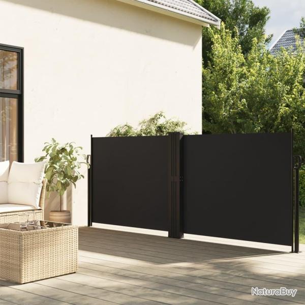 Auvent lat�ral r�tractable noir 140x1000 cm