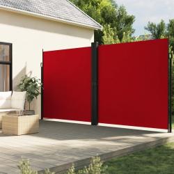 Auvent lat&eacute;ral r&eacute;tractable rouge 220x600 cm alsavelo