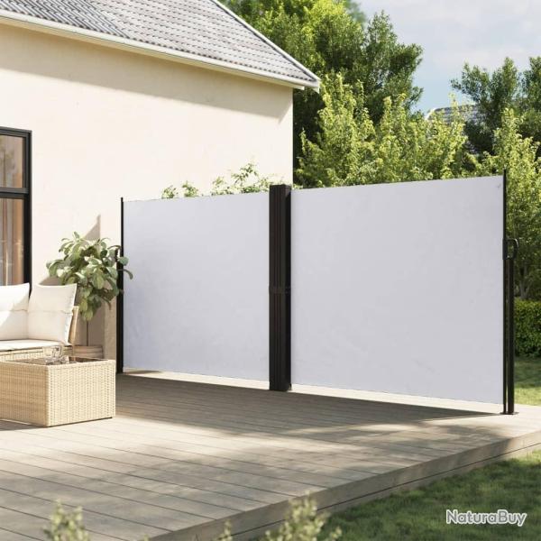Auvent latral rtractable blanc 160x1200 cm alsavelo