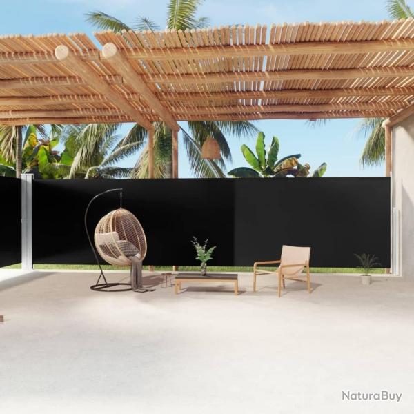 Auvent latral rtractable Noir 200x1200 cm alsavelo