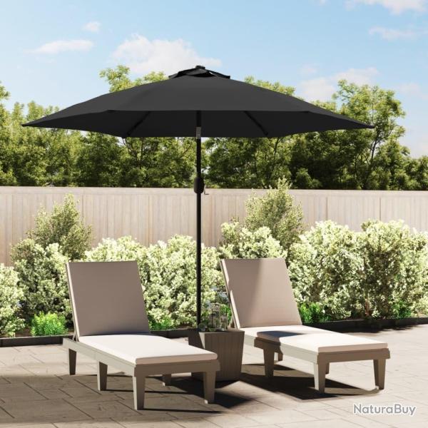 Parasol d'extrieur avec LED et mt en acier 300 cm Anthracite alsavelo
