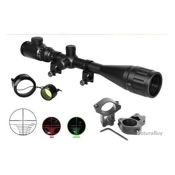 Lunette de Vis�e 6-24x50AOEG  T�l�m�tre Rouge Vert Mil-Dot Chasse Anneaux de Montage Rail