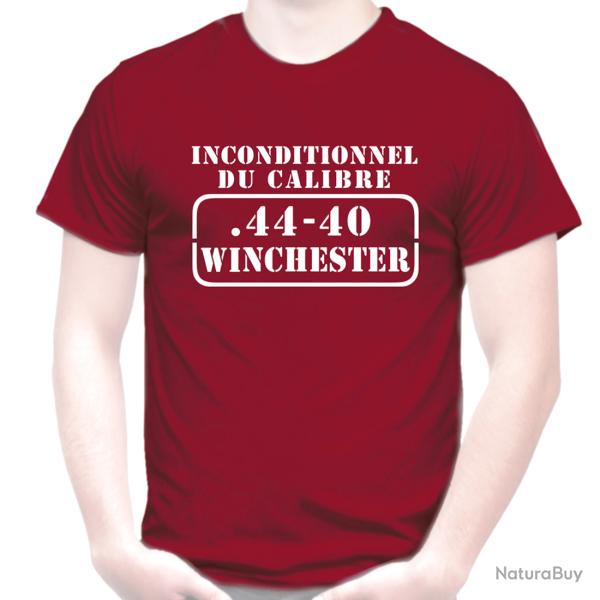T-SHIRT - INCONDITIONNEL DU CALIBRE .44-40 WINCHESTER - .44 WCF carabine Western Far West Winch 1873