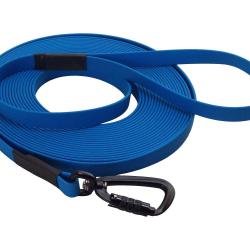 Longe BIOTHANE Twist-Lock 16 mm 5 m AVEC poign&eacute;e bleu clair