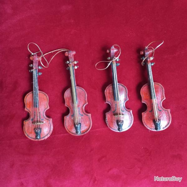lot de 4 violoncelles miniatures en bois