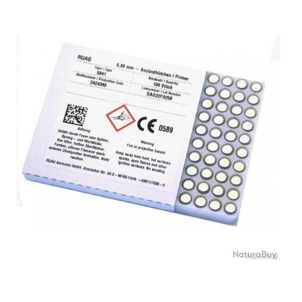 AMORCES RWS LARGE RIFLE 5341 5.33 1000 amorces