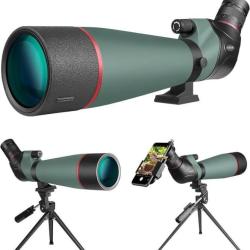 Longue-Vue JoyDate 20-60x80 HD BAK4 FMC &Eacute;tanche Tr&eacute;pied Smartphone Chasse Tir Observation Faune