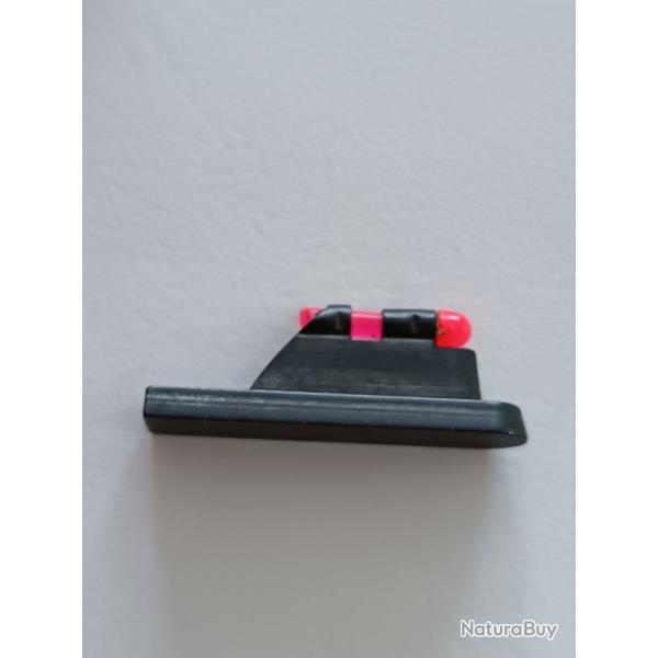 GUIDON ACIER LONGITUDINAL FIBRE FLUO ROUGE