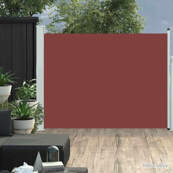 Auvent lat�ral r�tractable de patio 140x500 cm Marron