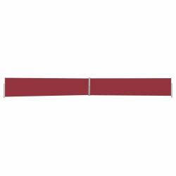 Auvent lat&eacute;ral r&eacute;tractable de patio 140x1200 cm Rouge